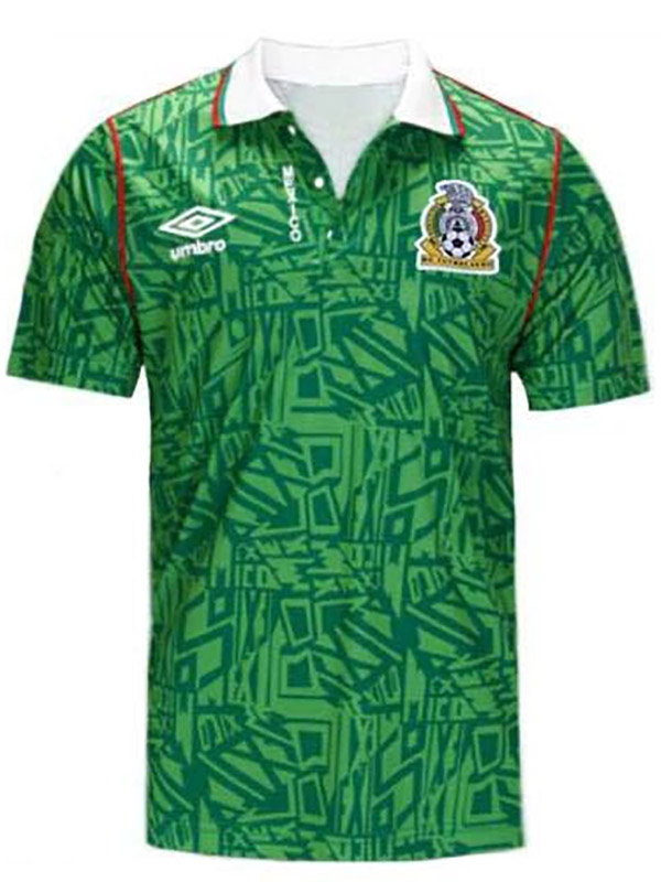 Mexico maillot rétro domicile premier uniforme de football kit de football homme haut chemise 1994